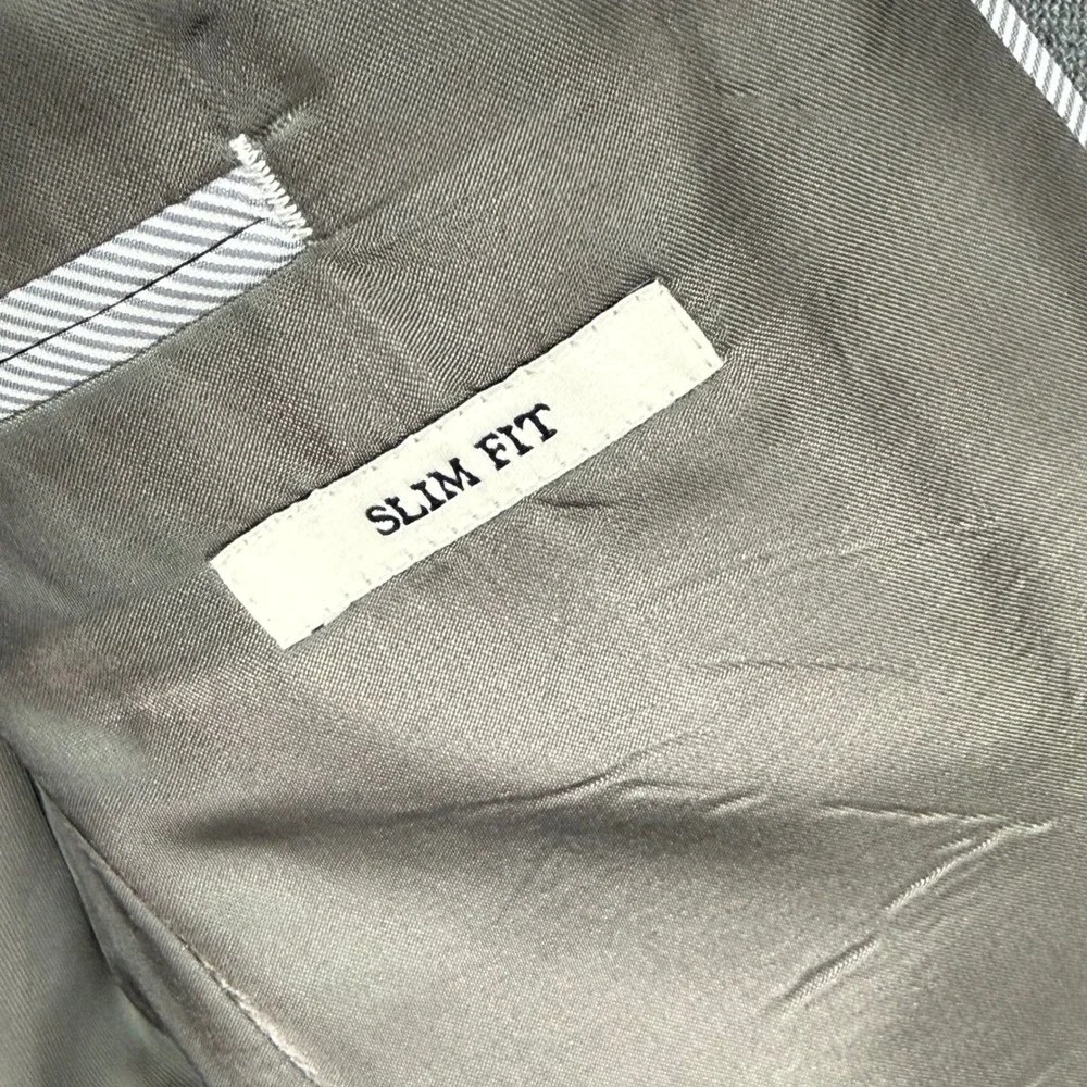 Jos.‎ A. Bank Blazer Mens 40 Short Grey 1905 Collection Slim Fit Wool Sport Coat